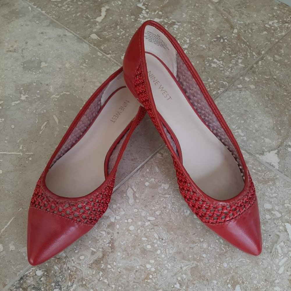 Nine West Shoes Flats Red Size 8